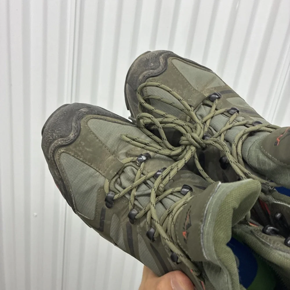 Nortiv 8 Men's Ankle High Waterproof Hiking Boots Outdoor Green Shoes Size 10.5M
